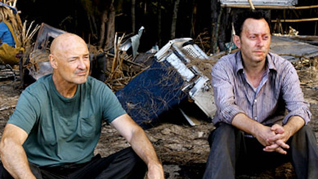 Terry O'Quinn as John Locke and Michael Emerson as Benjamin Linus on "Lost"