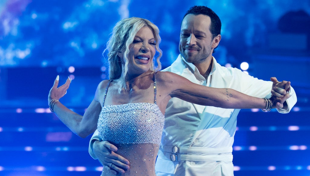 Tori Spelling and Pasha Pashkov on Season 33 of "Dancing With the Stars"