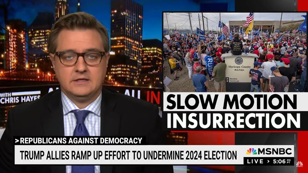 Chris Hayes Trump slow motion insurrection