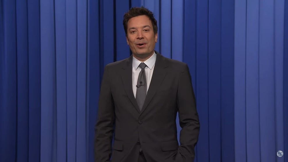 Jimmy Fallon monologue Tim Walz JD Vance Donald Trump Kamala Harris