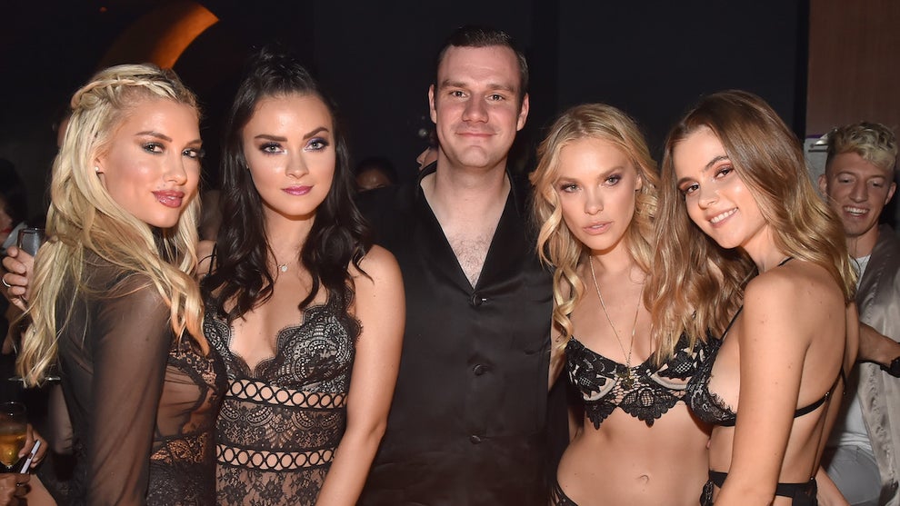 Cooper Hefner (center) The Cosmopolitan of Las Vegas on July 28, 2018