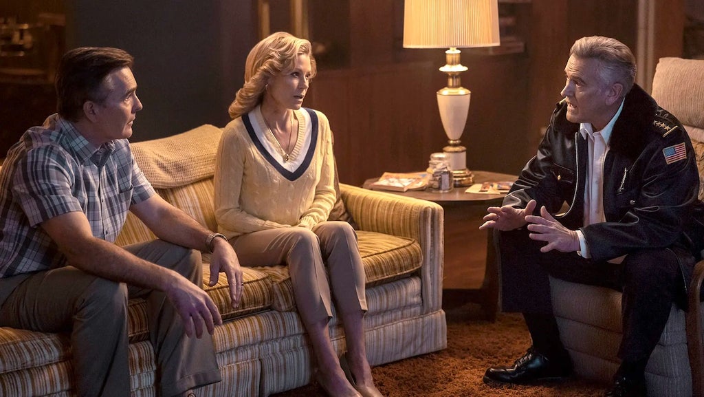 Nolan North, Julie Bowen and Bruce Campbell in "Hysteria!"