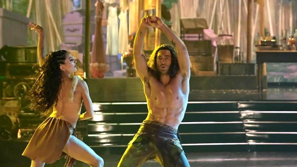 Jenna Johnson and Joey Graziadei dance to a song from the Disney movie "Tarzan"