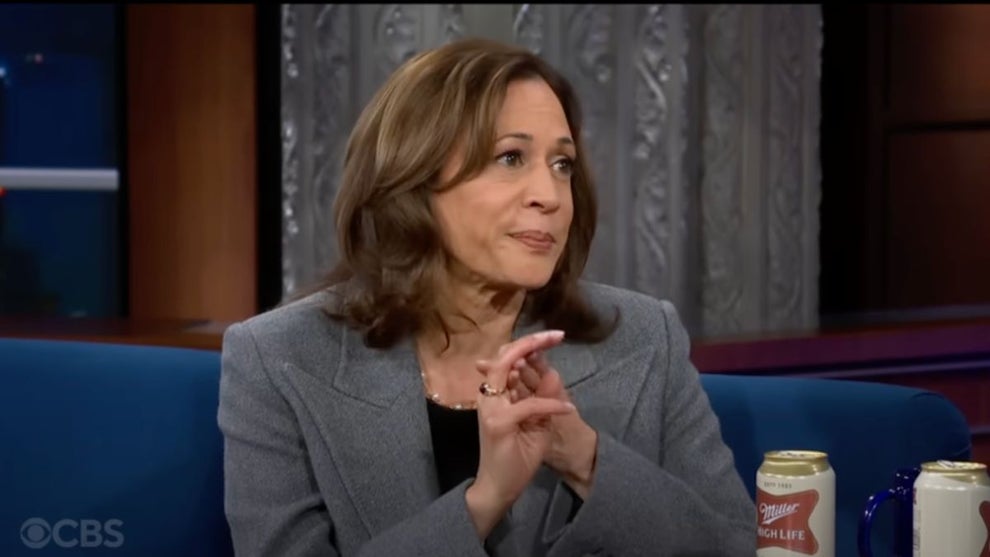 Kamala Harris on "The Late Show With Stephen Colbert" (CBS)