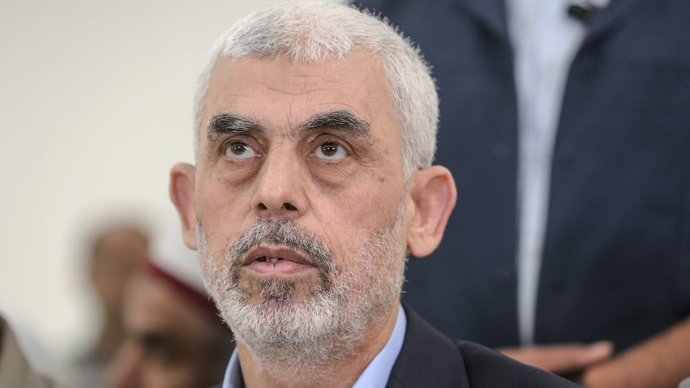 Hamas leader Yahya Sinwar in Gaza, 2022 (Credit: Ali Jadallah/Anadolu Agency via Getty Images)
