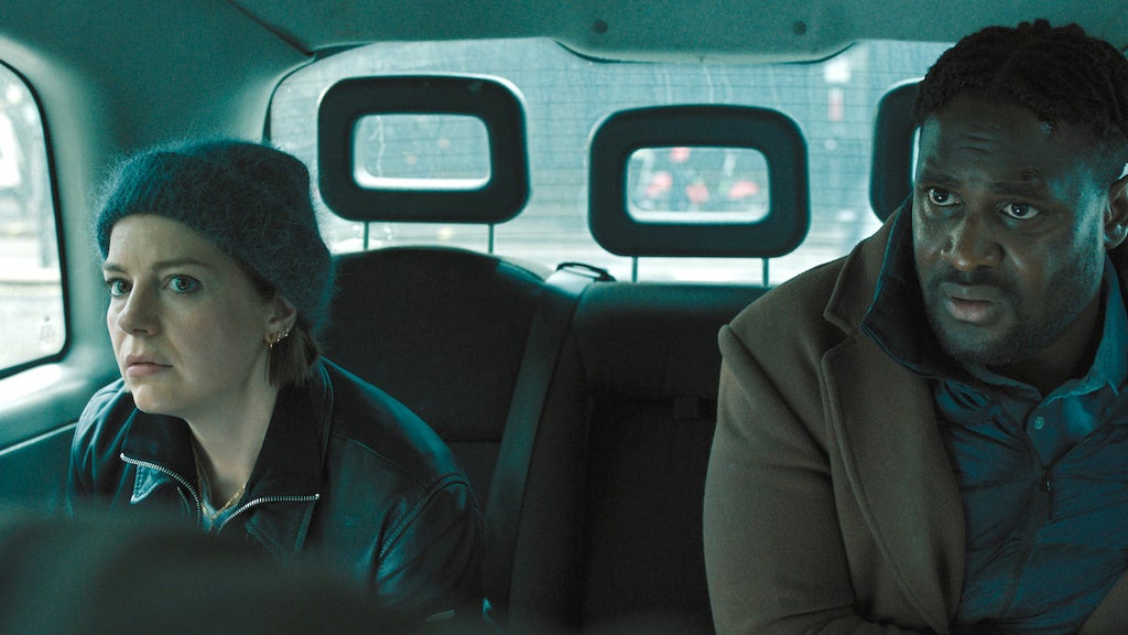 Kadiff Kirwan and Aimee-Ffion Edwards in Season 4 of "Slow Horses"