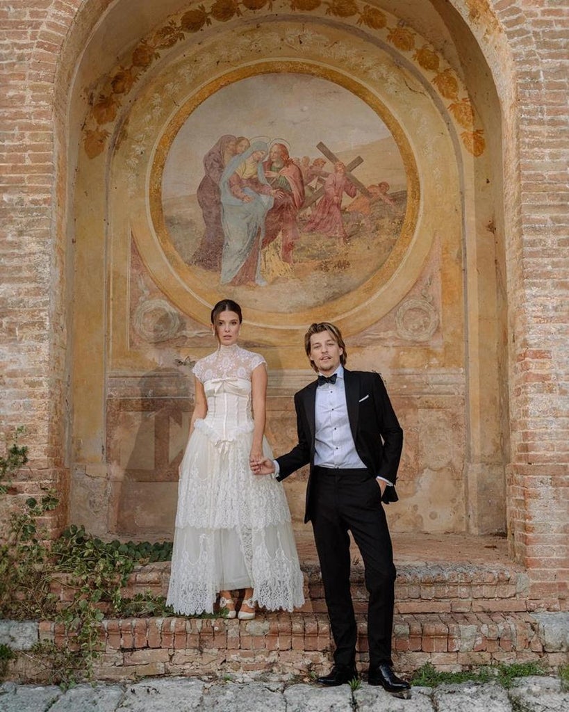 Jake Bongiovi wears Banana Republic for his wedding to Millie Bobby Brown