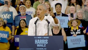 Barack Obama speaks in Tucson, AZ on Oct. 18, 2024