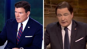 Bret Baier and Alec Baldwin (Credit: Paul Morigi/Getty Images/NBC)