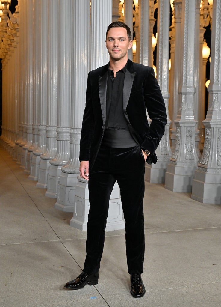 Nicholas Hoult arrives at the 2024 LACMA Art+Film Gala at Los Angeles County Museum of Art