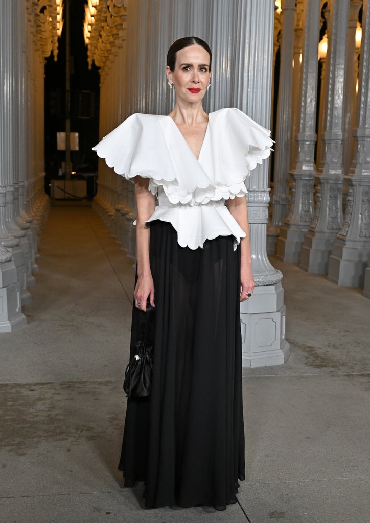 Sarah Paulson arrives at the 2024 LACMA Art+Film Gala at Los Angeles County Museum of Art