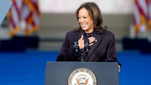 Democratic presidential nominee, U.S. Vice President Kamala Harris arrives to speak on stage as she concedes the election, at Howard University on November 06, 2024 in Washington, DC (Credit: Kent Nishimura/Getty Images)
