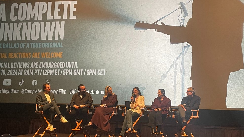 James Mangold and cast at 'A Complete Unknown' Screening