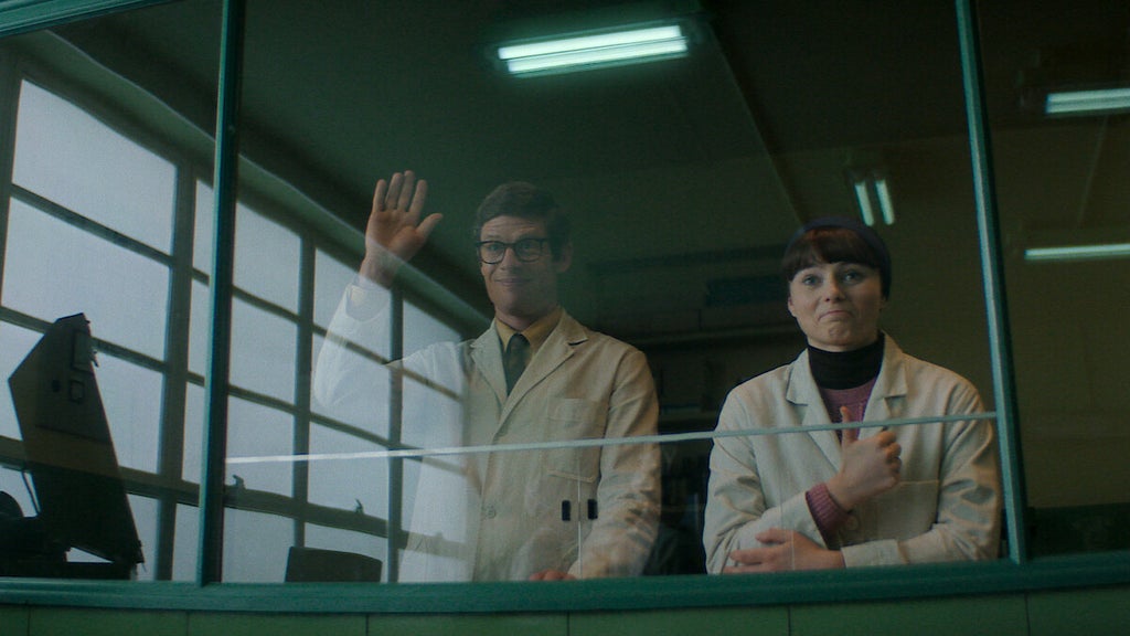 James Norton and Thomasin McKenzie in "Joy" (Credit: Netflix)