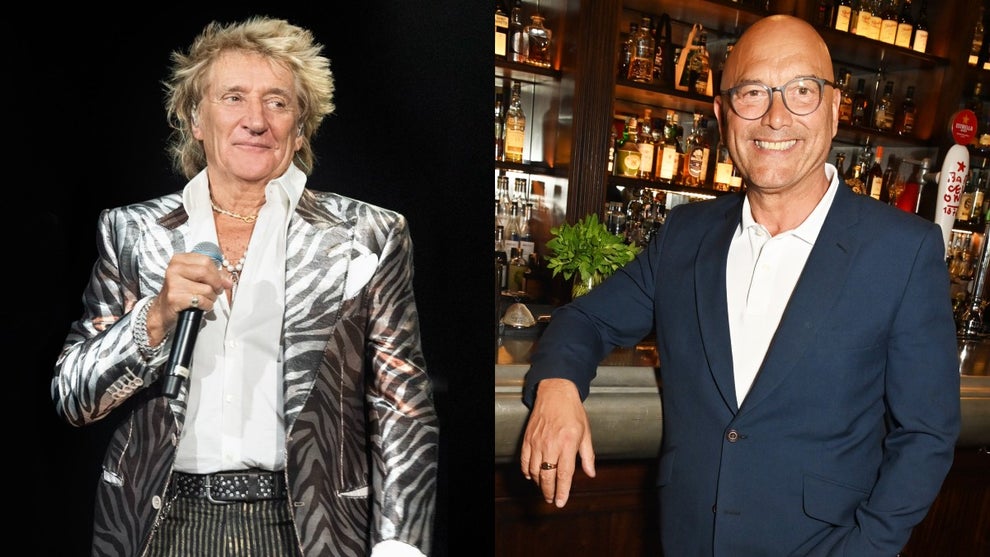 Left, Rod Stewart - Right, Gregg Wallace of UK MasterChef