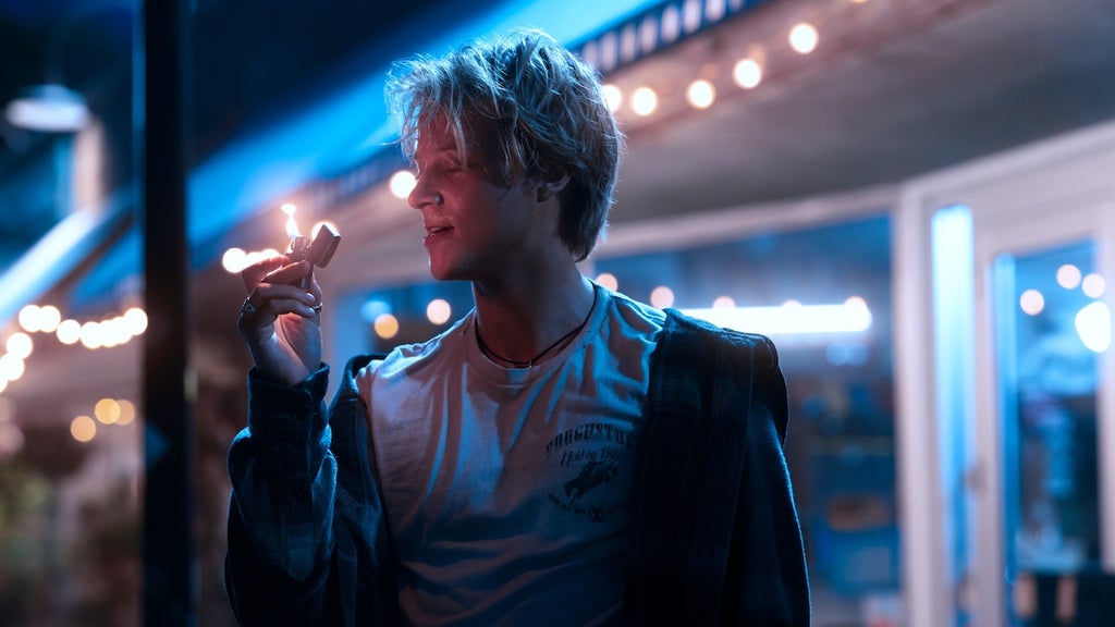 Rudy Pankow as JJ in episode 406 of Outer Banks. (Credit: Jackson Lee Davis/Netflix)