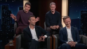 "Pod Save America" hosts on "Jimmy Kimmel Live" (Credit: ABC)