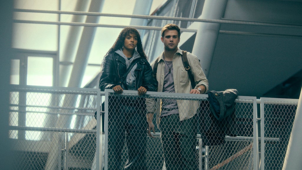 Quintessa Swindell and Leo Woodall in "Prime Target" (Credit: Apple)