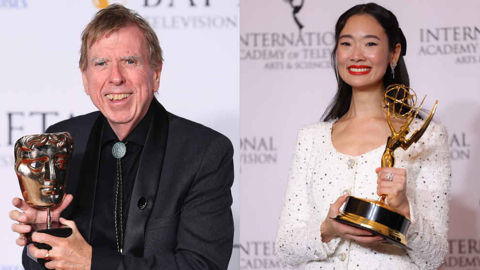 Timothy Spall, Chutimon Chuengcharoensukying at the 2024 International Emmys