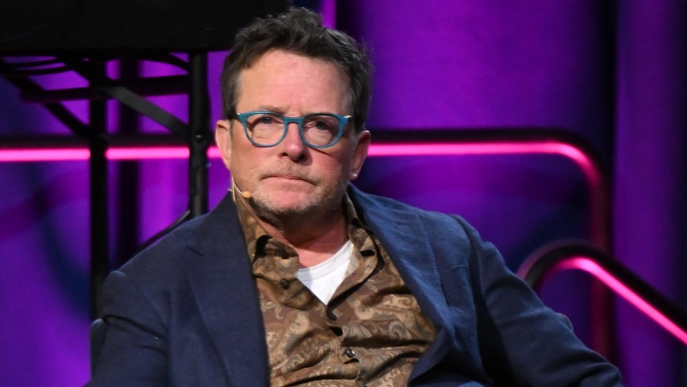 Michael J. Fox speaks onstage at A Funny Thing Happened On The Way To Cure Parkinson's at Casa Cipriani on November 16, 2024 in New York City