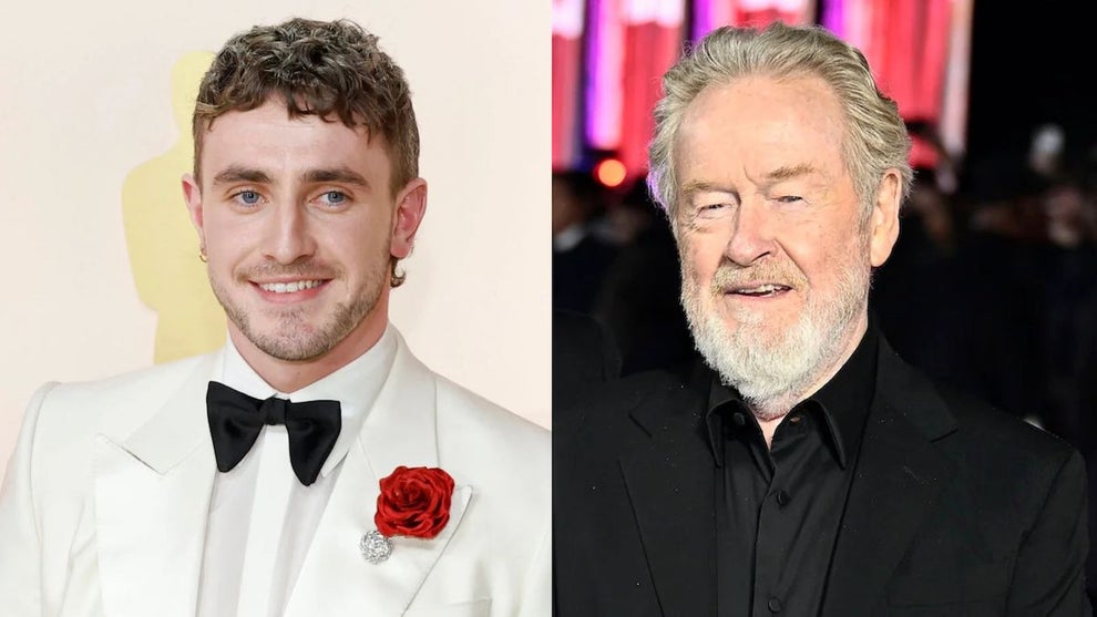 Paul Mescal, Ridley Scott (Gareth Cattermole/Mike Coppola/Getty Images)