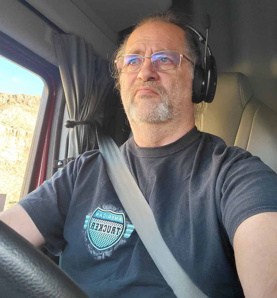 Ray Nichel in his truck, courtesy of Zeke Richardson