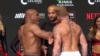 Watch Mike Tyson Smack Jake Paul at the Weigh-In for Big Netflix Fight | Video