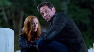 Gillian Anderson and David Duchovny in a 2018 episode of "The X-Files"