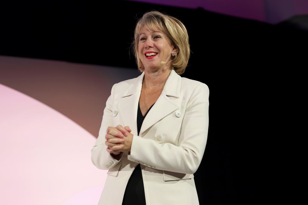 Sharon Waxman, founder of TheWrap and the Power Women Summit, speaks onstage during Opening Remarks