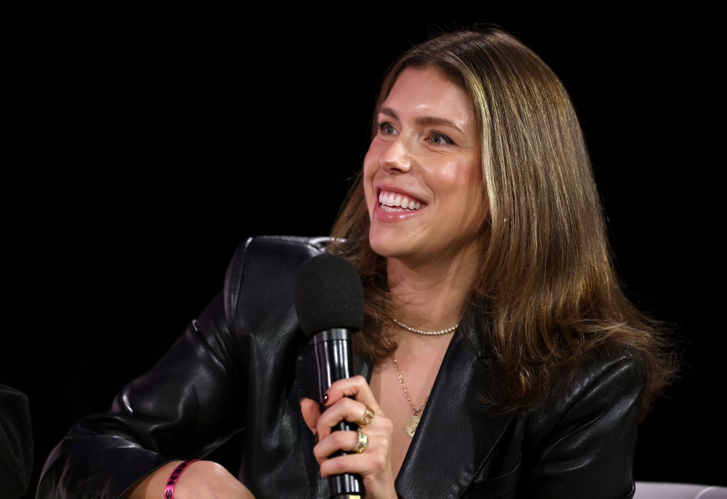 Katie Bofshever, Celebrity Stylist, speaks onstage during ‘Her Wardrobe, Her Power: The Psychology of Fashion, Confidence & Success presented by South Coast Plaza’