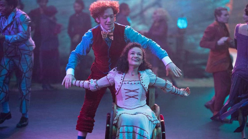 Ethan Slater and Marissa Bode in "Wicked" (Credit: Giles Keyte/Universal Pictures)