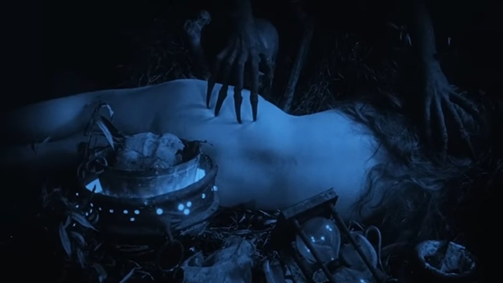 A still from the silent film "Haxan"
