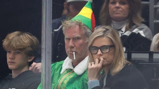 Will Ferrell Casually Wears Buddy the Elf Costume at Kings Hockey Game | Video