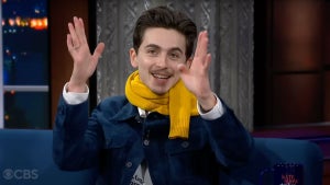 Timothée Chalamet on "The Late Show With Stephen Colbert" (CBS)