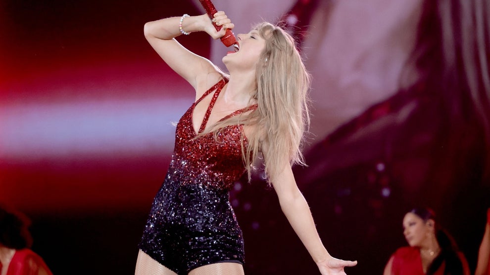 Taylor Swift performs onstage during "Taylor Swift | The Eras Tour" at BC Place on December 06, 2024 in Vancouver, British Columbia
