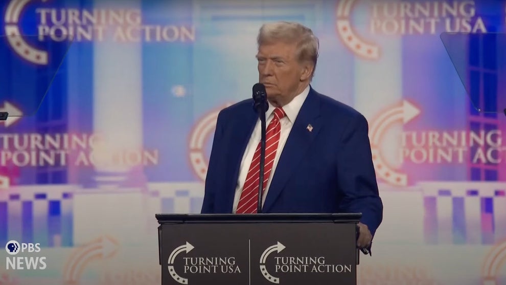 Donald Trump speaking in Phoenix, AZ