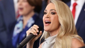 Carrie Underwood performs "America The Beautiful" during Donald Trump's Inauguration as 47th POTUS. (Credit: Kevin Lamarque - Pool/Getty Images)