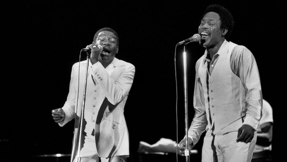 Dave Prater and Sam Moore of Sam and Dave performing in 1980
