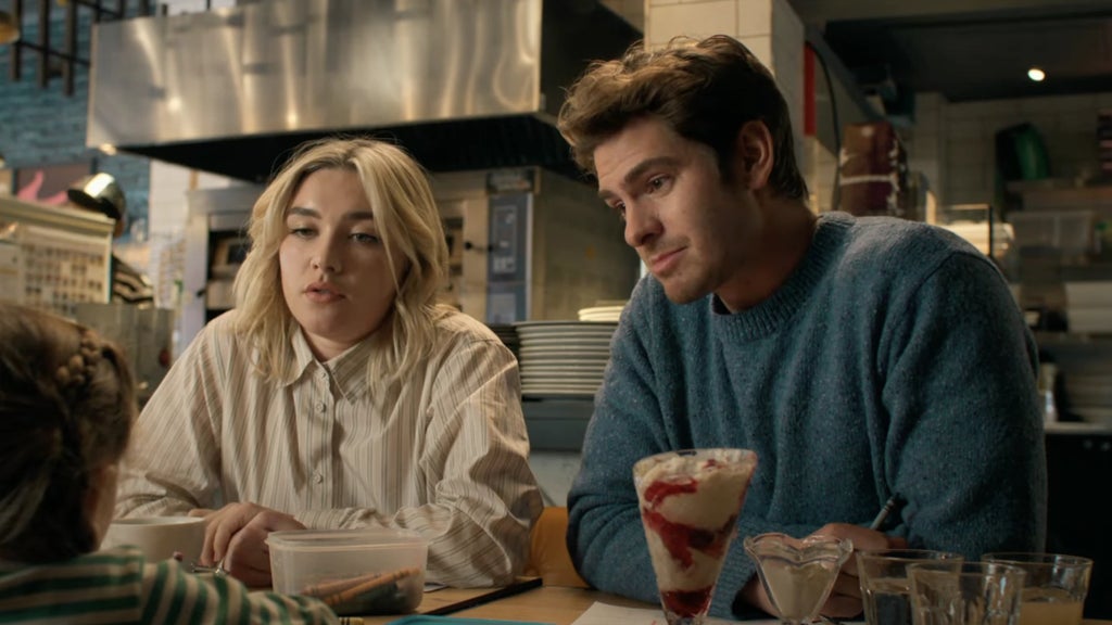 Florence Pugh and Andrew Garfield in "We Live in Time."