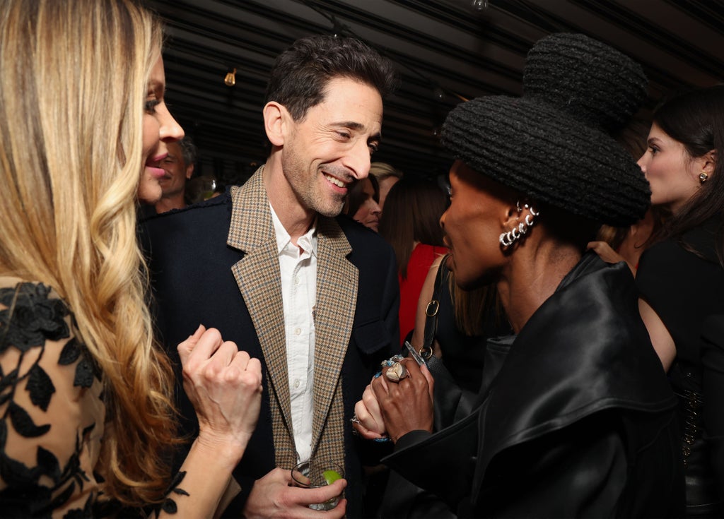 Georgina Chapman, Adrien Brody and Cynthia Erivo