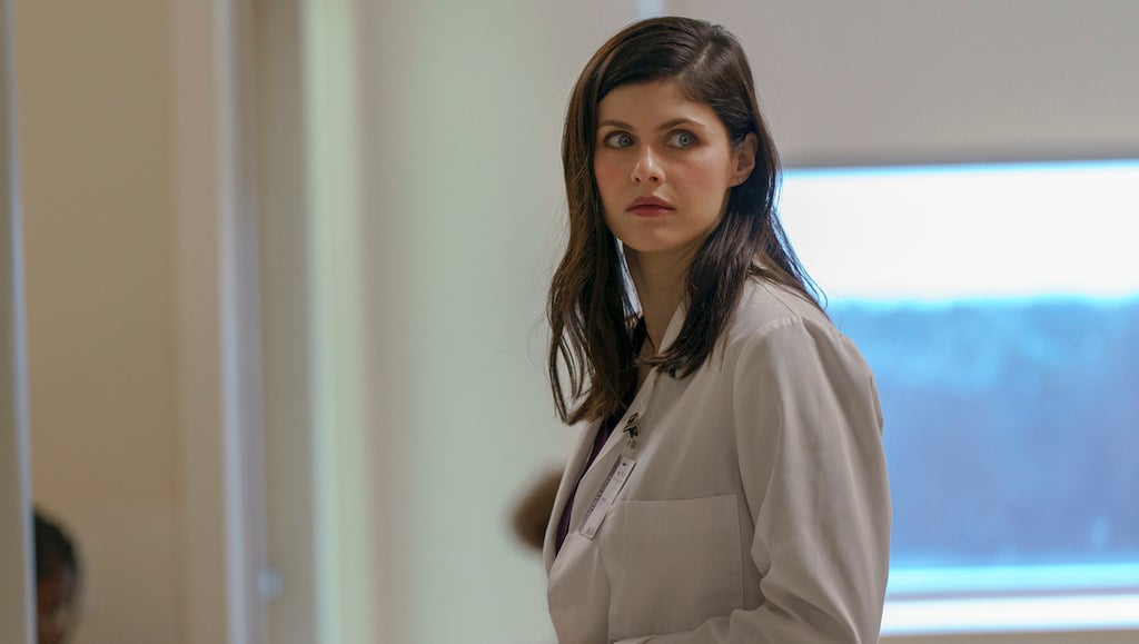 Alexandra Daddario as Dr. Rowan Fielding in "Mayfair Witches" (Credit: Skip Bolen/AMC)
