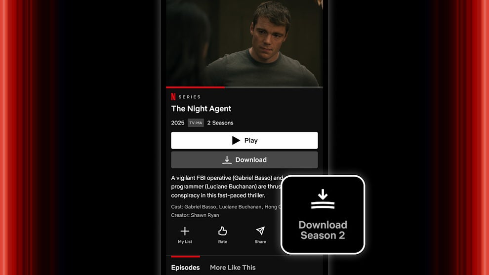 Netflix season download feature