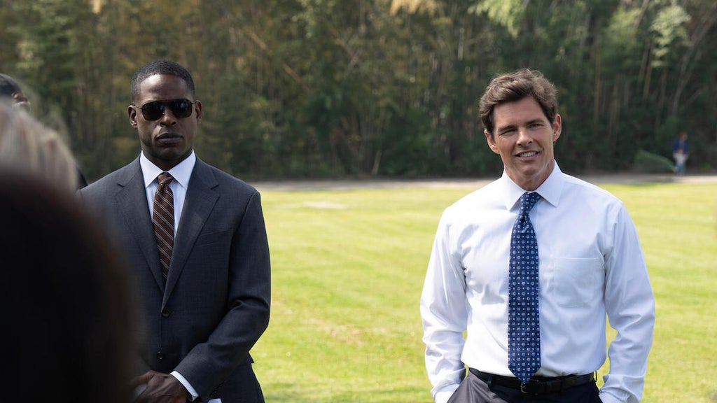 Sterling K. Brown and James Marsden in "Paradise" (Credit: Disney/Ser Baffo)