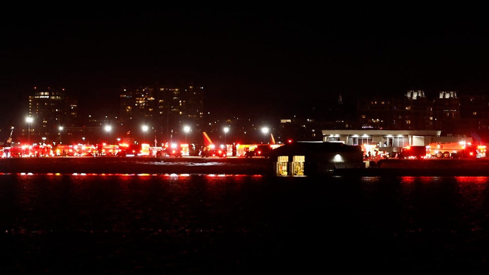 Ronald Reagan Airpost in Washington, DC on Jan 29, 2025 shortly after a deadly in-air collision between a small passenger jet and a U.S. Army Black Hawk helicopter