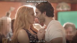 Blake Lively and Justin Baldoni in raw footage from It Ends With us