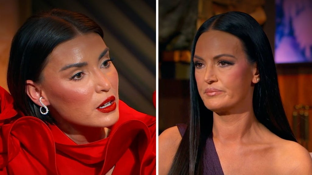 Bronwyn Newport and Lisa Barlow during the Season 5 reunion of "The Real Housewives of Salt Lake City" (Bravo)