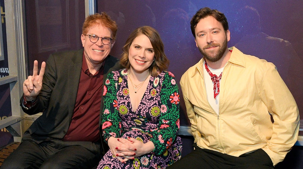 "School Spirits" producers Oliver Goldstick, Megan Trinrud and Nate Trinrud 