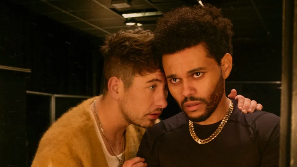 Abel Tesfaye and Barry Keoghan in "Hurry Up Tomorrow"