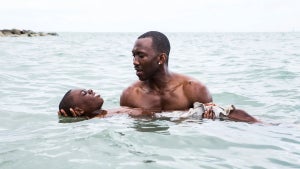 Alex Hibbert and Mahershala Ali in "Moonlight."