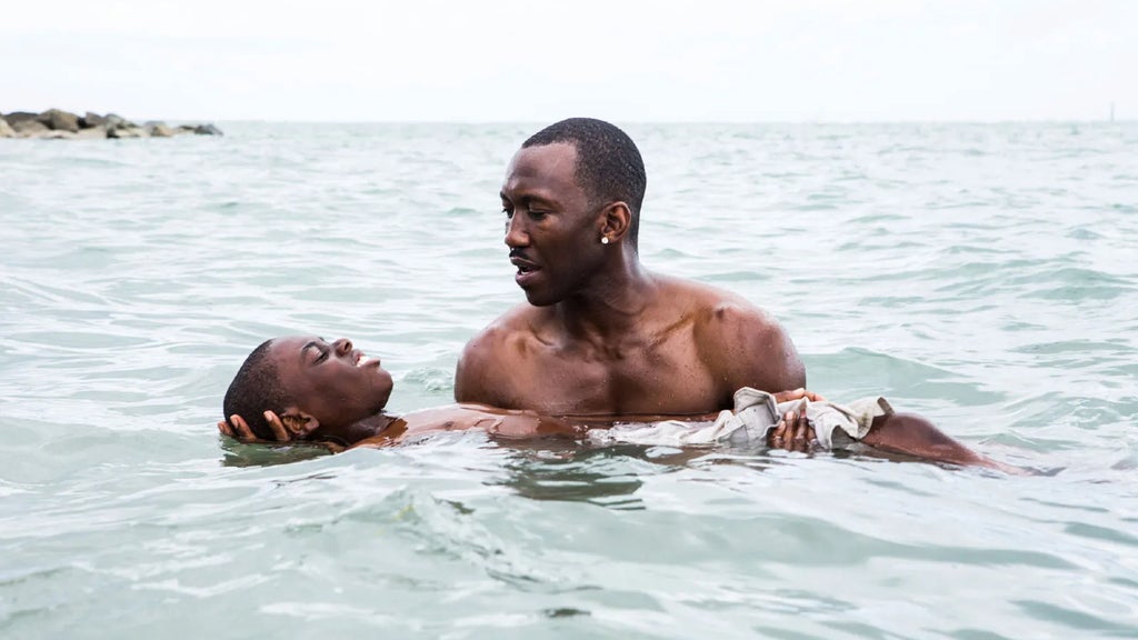 Alex Hibbert and Mahershala Ali in "Moonlight."